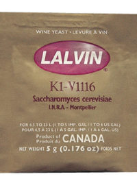 K1V-1116 Lalvin Active Freeze- Dried Wine Yeast