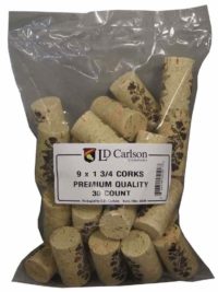 9X1 3/4 Premium Quality Straight Wine Corks 30/Bag