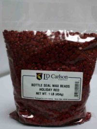 Holiday Red Bottle Seal Wax Beads 1 lb