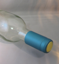 Metallic Solid Light Blue Pvc Shrink Capsules