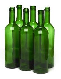 750ml Champagne Green Bordeaux Flat Bottom Wine Bottle 12/Case