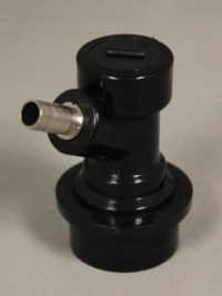 Black Liquid Disconnect with 1/4" Barb For Ball Lock Keg
