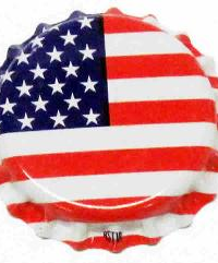 AMERICAN FLAG CROWN CAPS WITH OXY-LINER 144/BAG