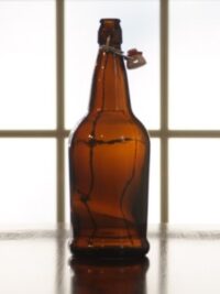 EZ Cap 1 liter Amber Flipper, Case of 12