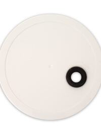 DRILLED AND GROMMETED LID FOR CLEAR ONE GALLON WIDE MOUTH JUG